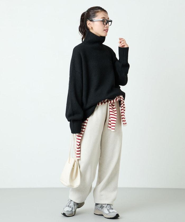 羅紋高領針織套頭衫