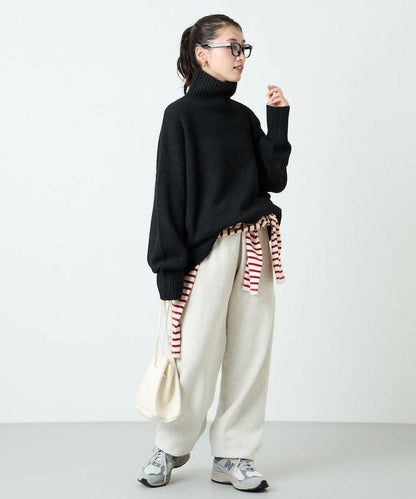 羅紋高領針織套頭衫