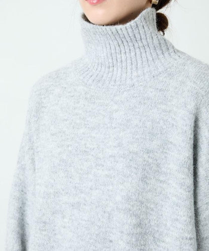 羅紋高領針織套頭衫