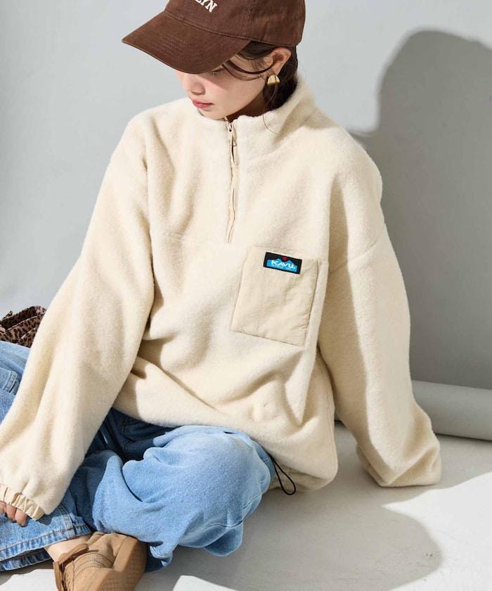 特別款羊羔絨半拉鍊套頭衫