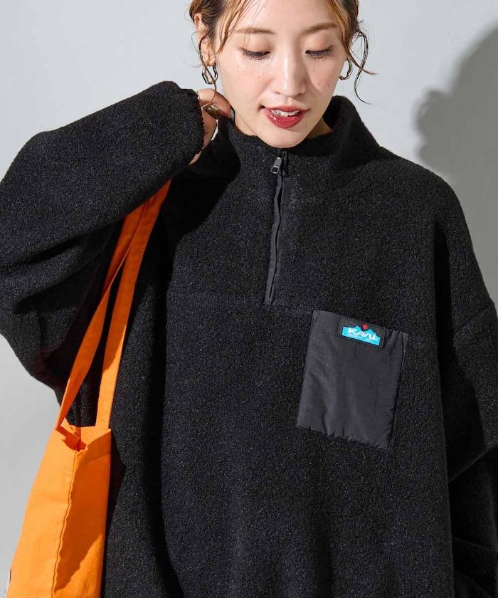 特別款羊羔絨半拉鍊套頭衫