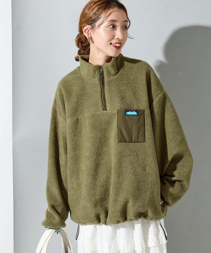 特別款羊羔絨半拉鍊套頭衫