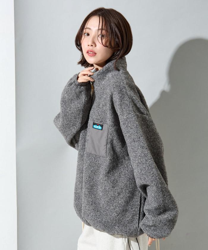 特別款羊羔絨半拉鍊套頭衫