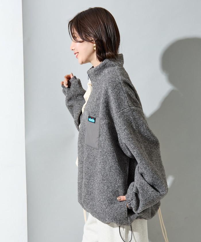 特別款羊羔絨半拉鍊套頭衫