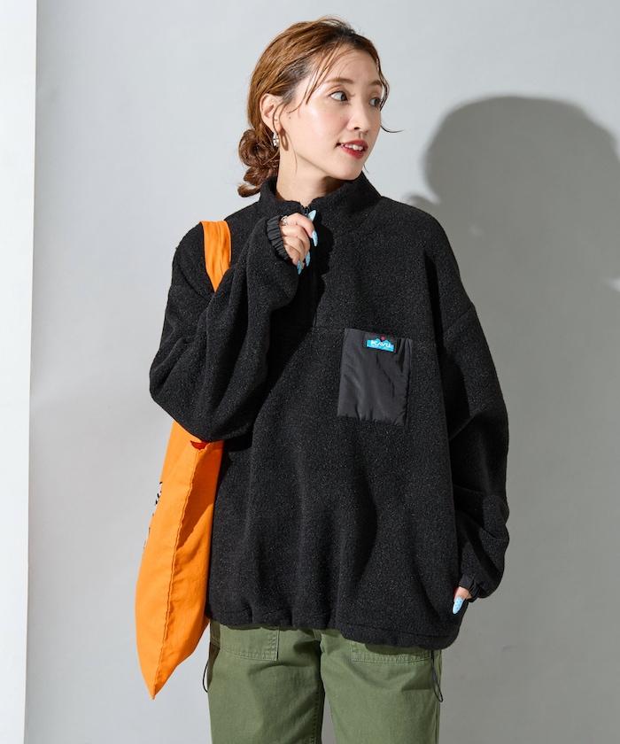 特別款羊羔絨半拉鍊套頭衫