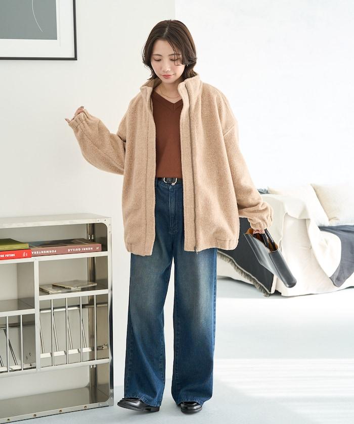 拼接全拉鍊夾克