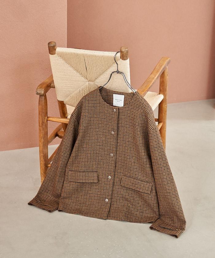 English Wool 無領夾克