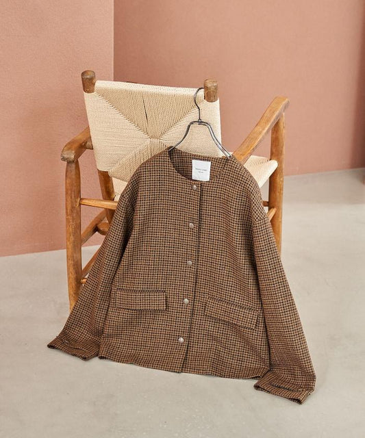 English Wool 無領夾克