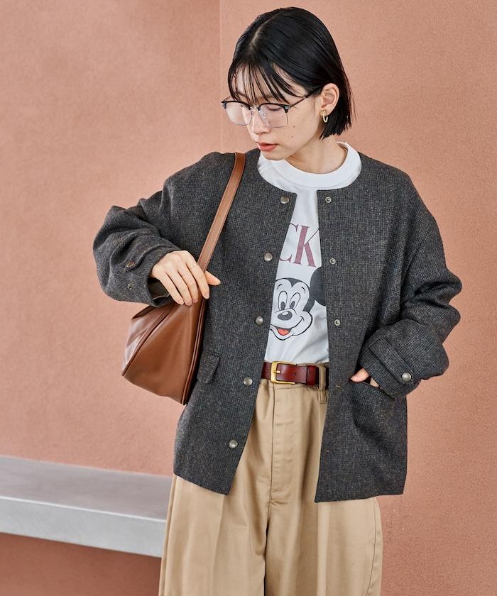 English Wool 無領夾克