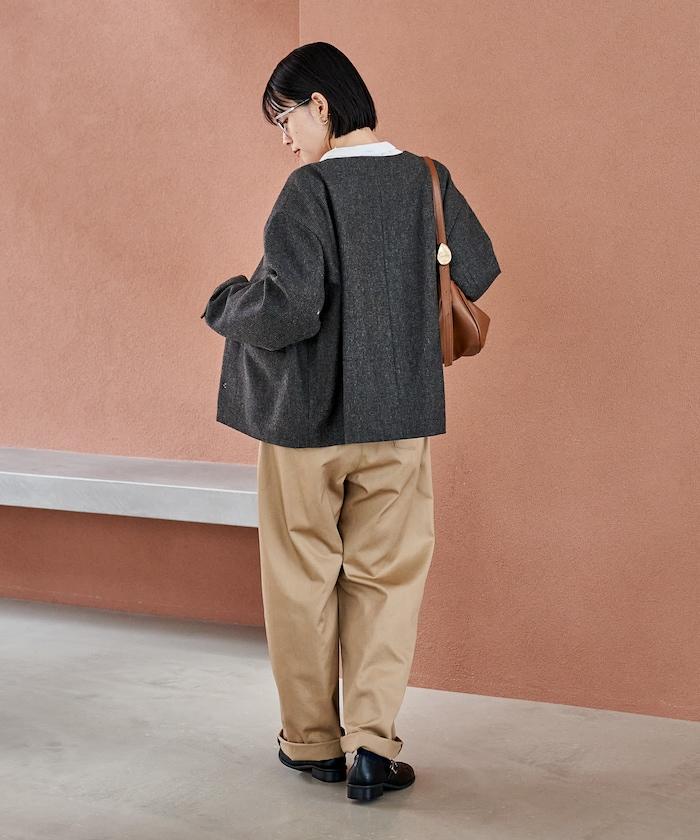 English Wool 無領夾克