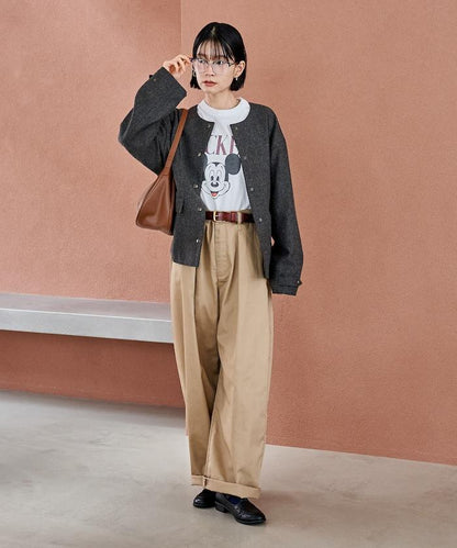 English Wool 無領夾克