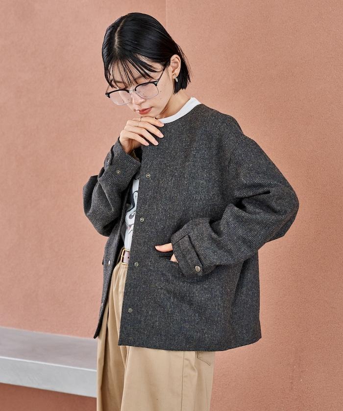 English Wool 無領夾克