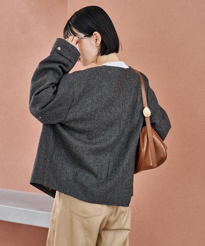 English Wool 無領夾克