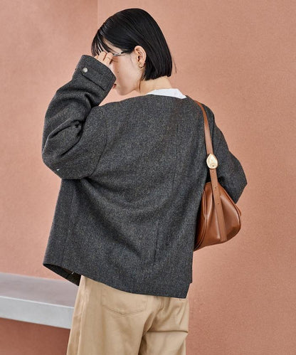 English Wool 無領夾克