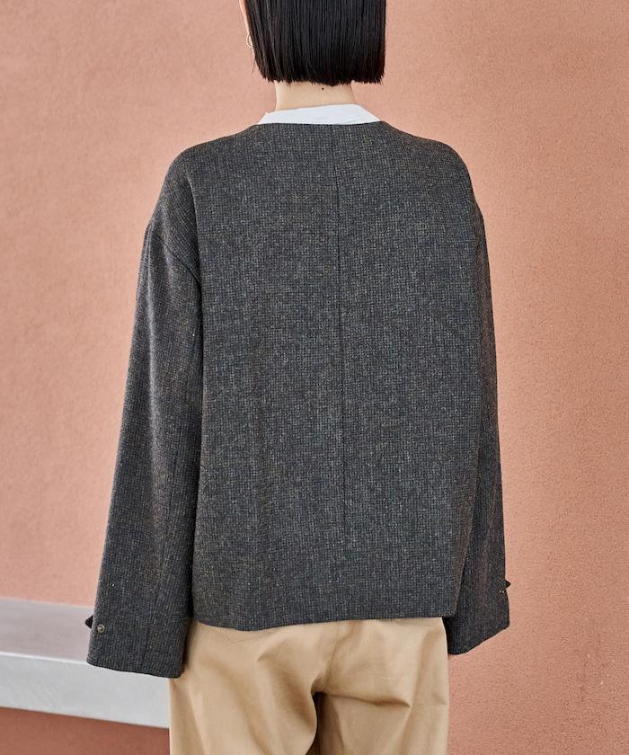 English Wool 無領夾克