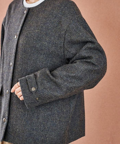 English Wool 無領夾克