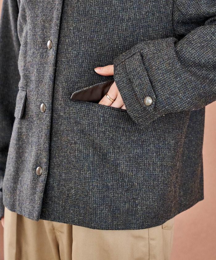 English Wool 無領夾克