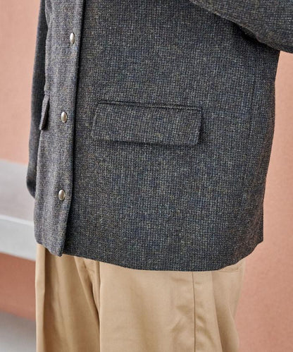 English Wool 無領夾克