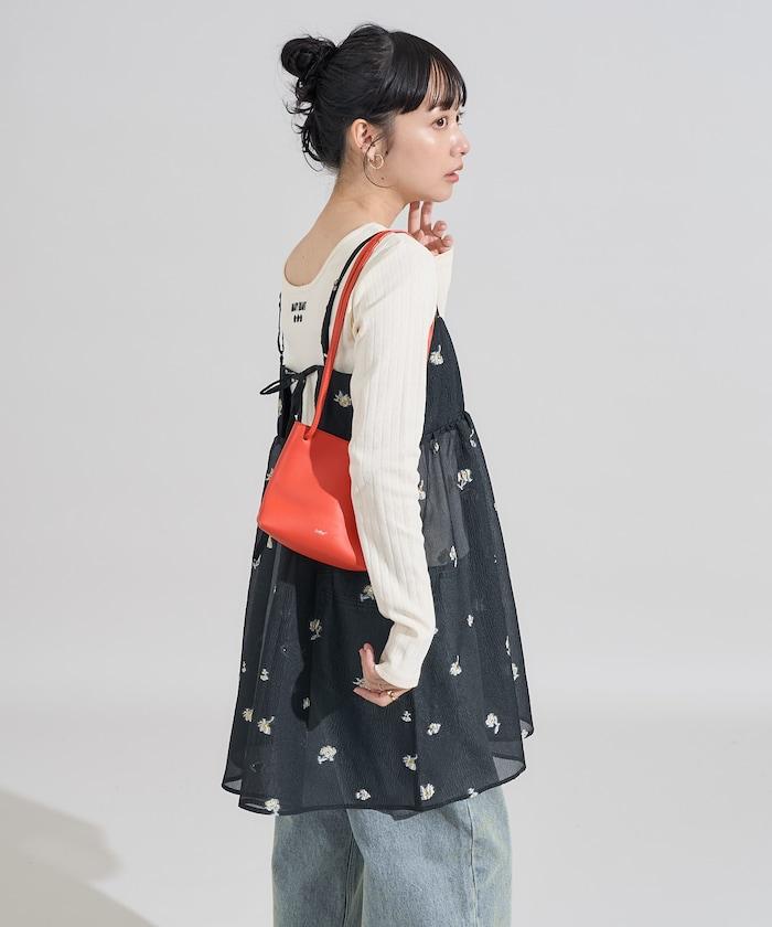 透視提花吊帶迷你連衣裙