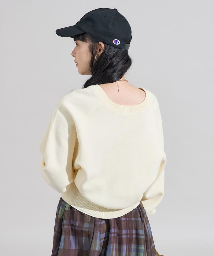 短款按扣亨利領針織衫