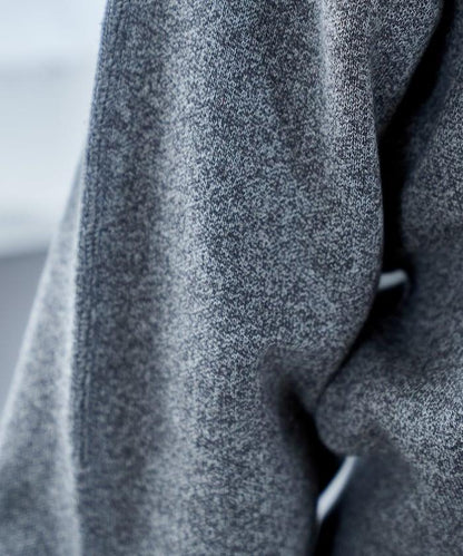 短款按扣亨利領針織衫