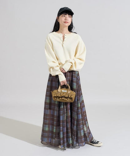 短款按扣亨利領針織衫