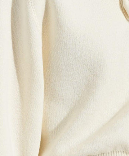 短款按扣亨利領針織衫