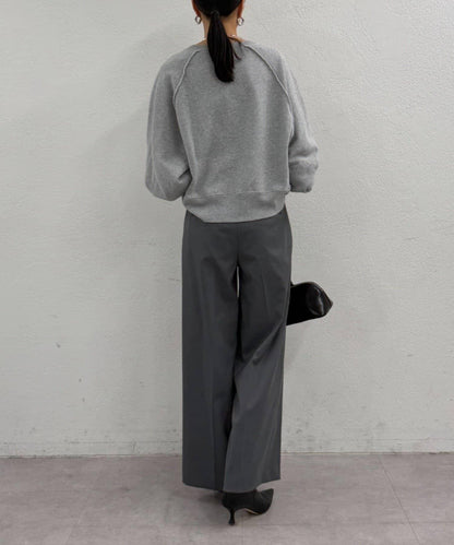 【Loungedress】直筒褶皺長褲