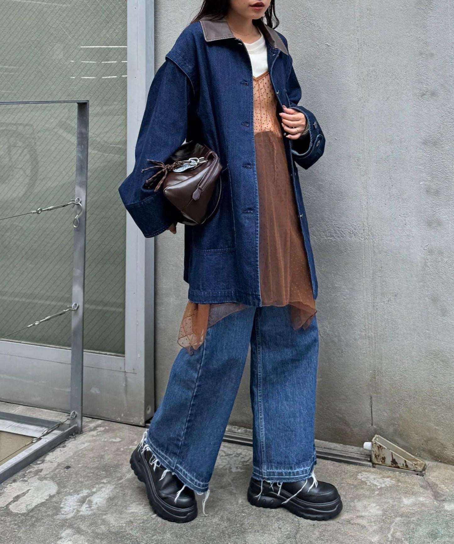 波點網紗吊帶背心連衣裙