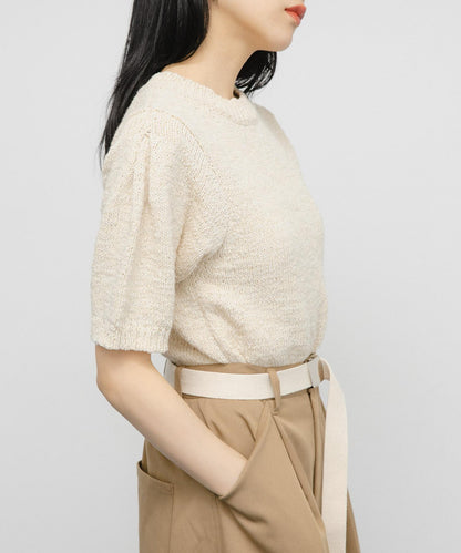 短袖露臍針織衫