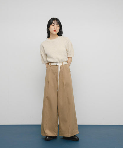 短袖露臍針織衫