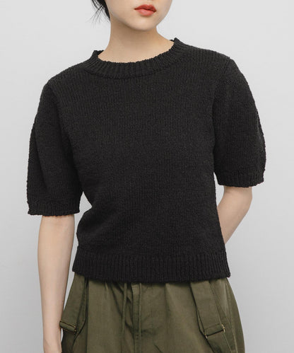 短袖露臍針織衫