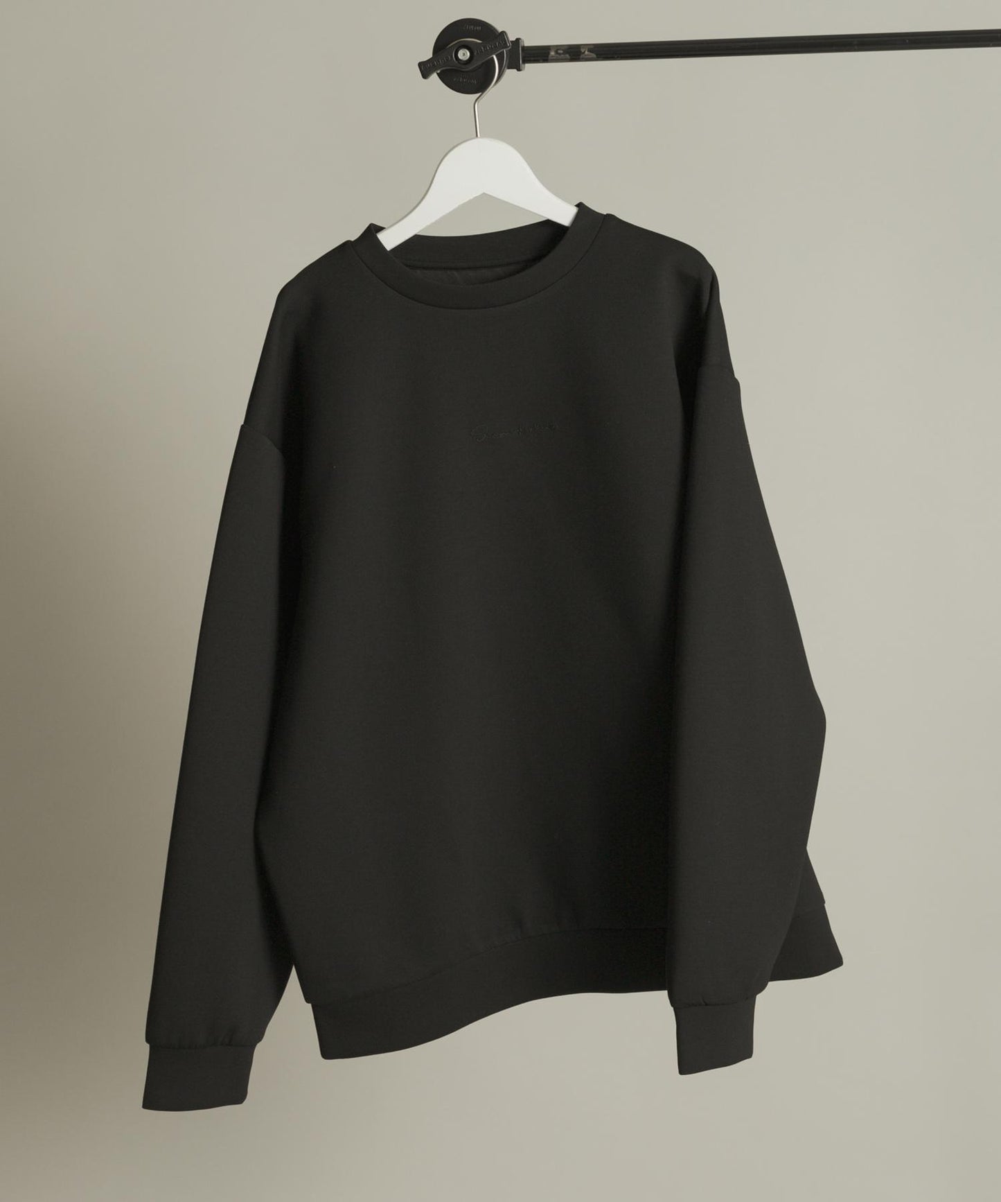 箱型針織圓領衛衣