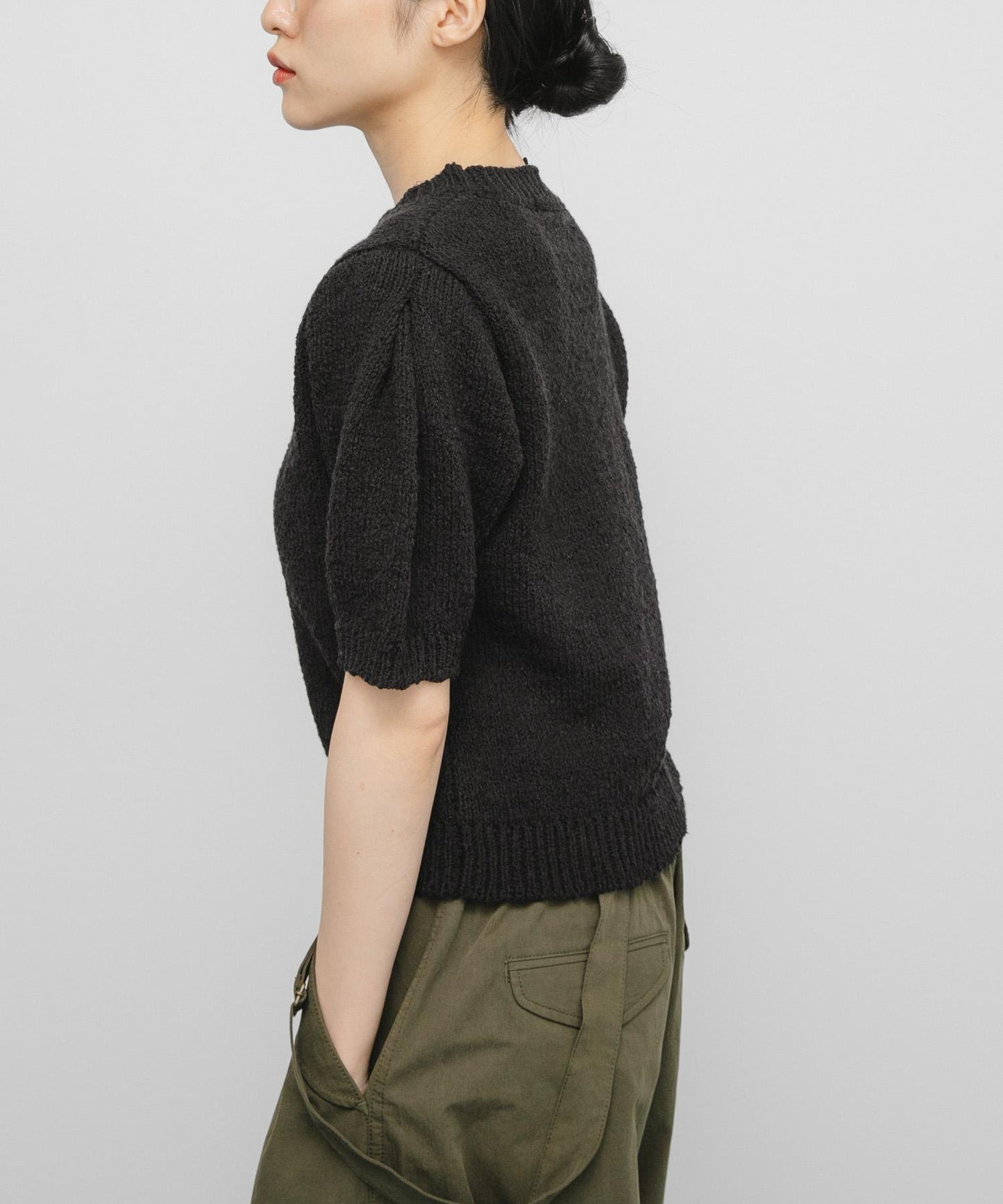 短袖露臍針織衫