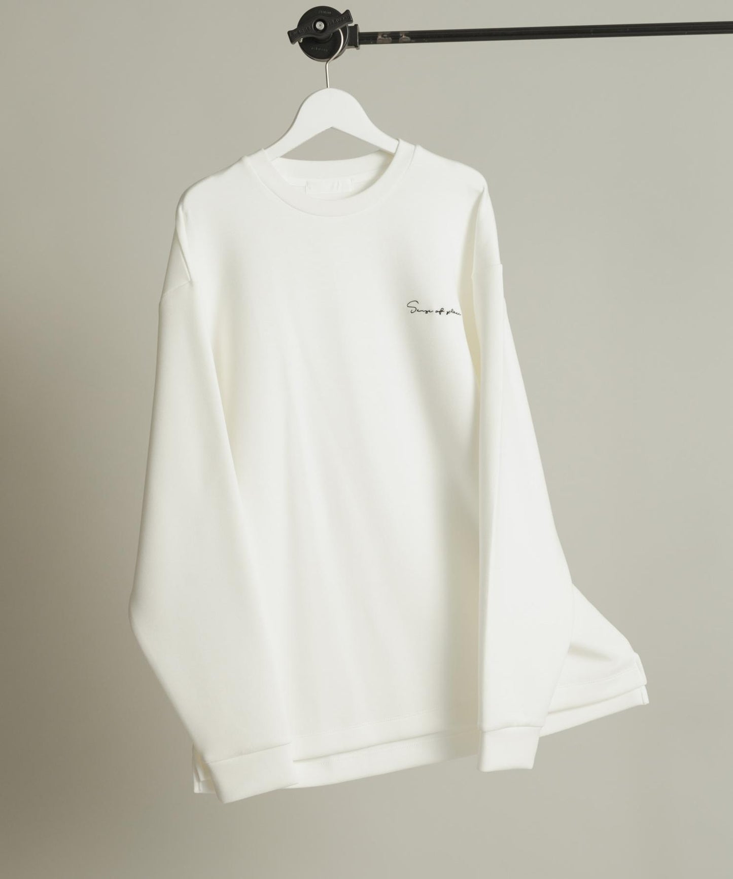 部分色 刺繡加厚長袖T恤