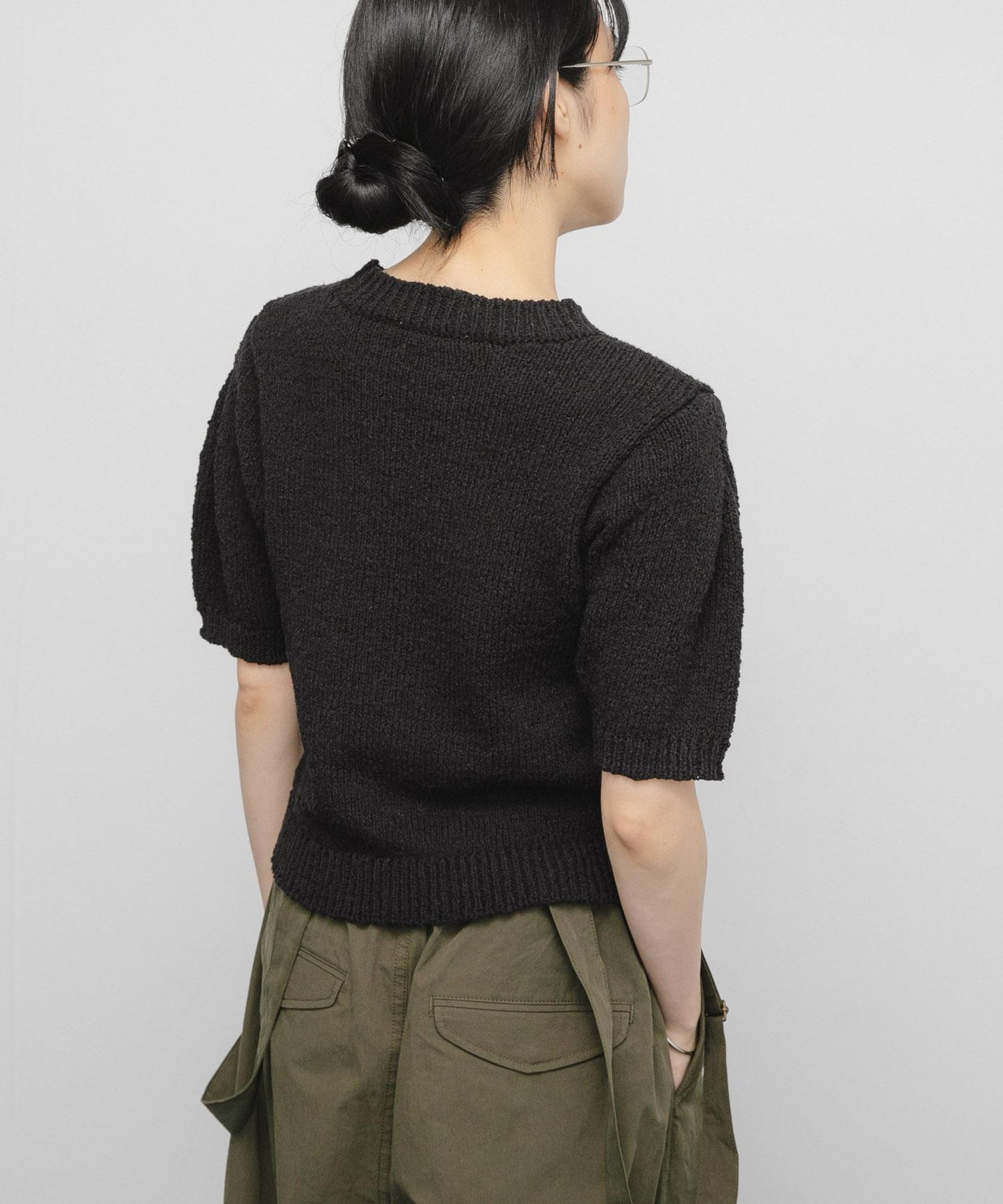 短袖露臍針織衫