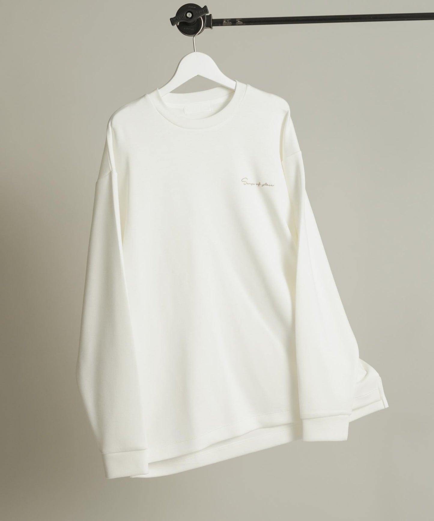 部分色 刺繡加厚長袖T恤