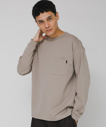 帶口袋長袖T恤