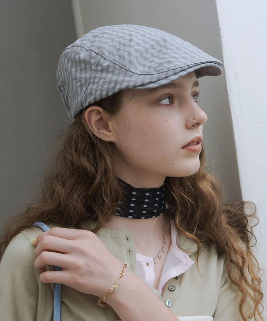 抽繩格紋獵裝夾克