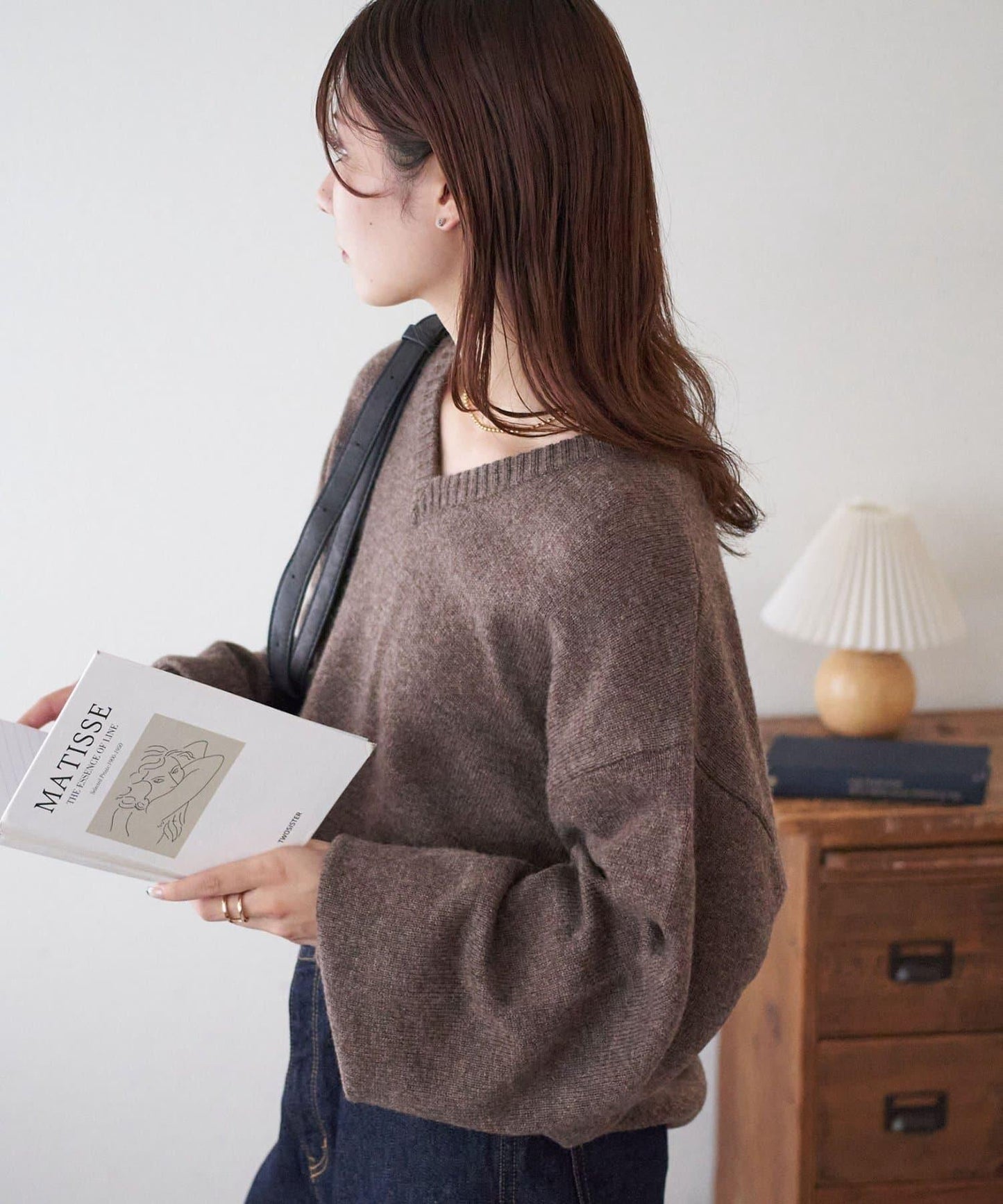 【Discoat】美利奴羊毛V領針織衫