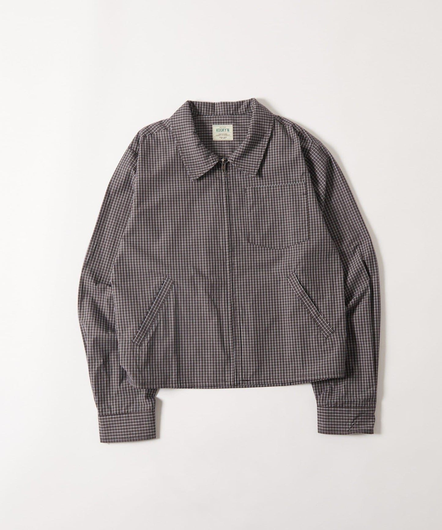 【WHO'S WHO gallery】KOOKYN格紋拉鍊襯衫