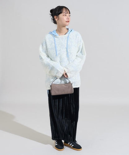 條紋天鵝絨半身裙