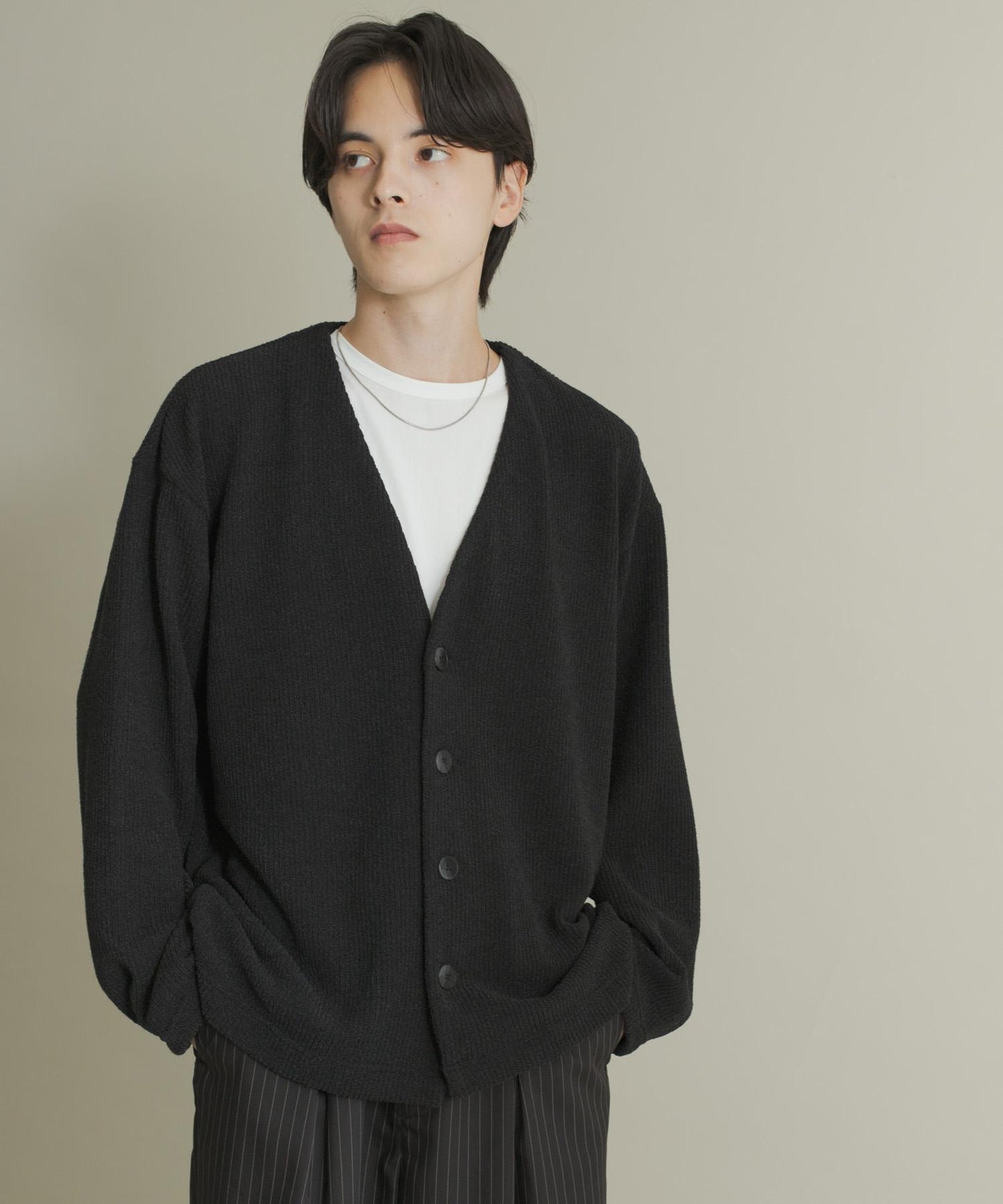 羊毛觸感針織開衫