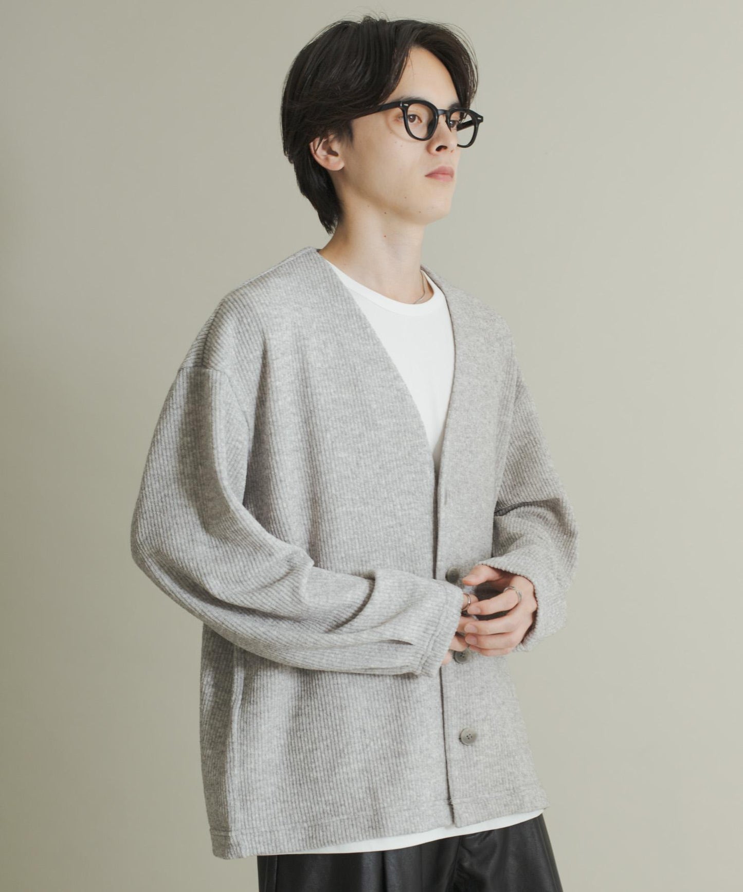 羊毛觸感針織開衫