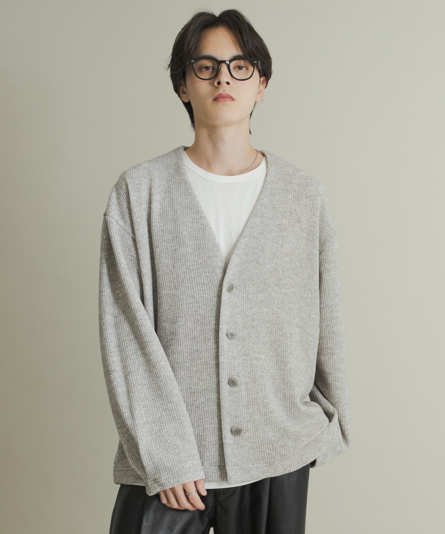 羊毛觸感針織開衫