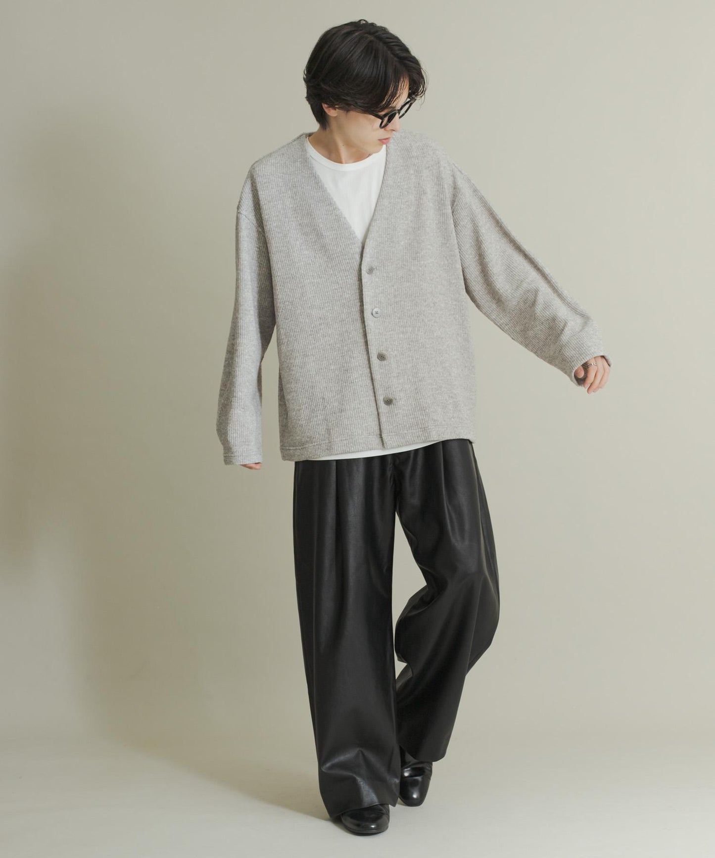 羊毛觸感針織開衫