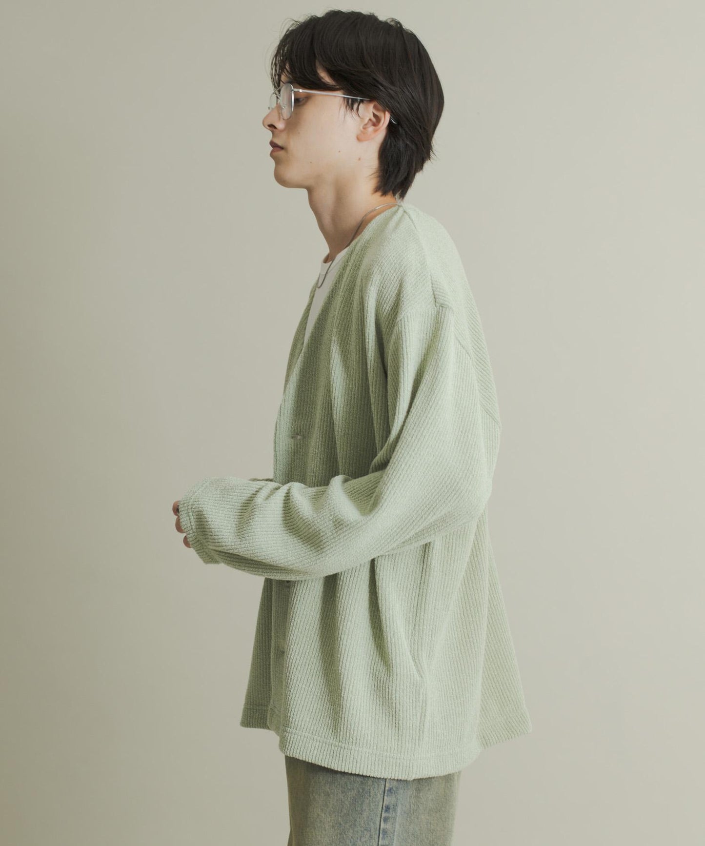 羊毛觸感針織開衫