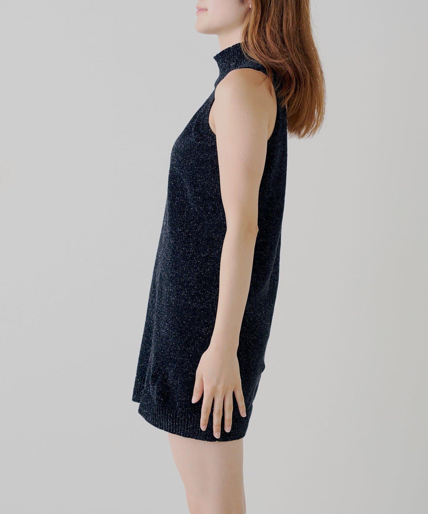 【Chico】天鵝絨無袖連衣裙+開衫套裝