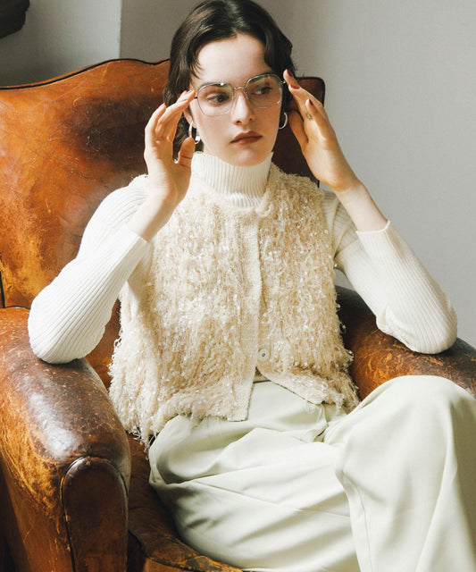 彈力羅紋高領毛衣