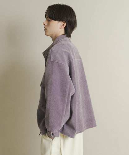 復古斜紋拉鍊夾克